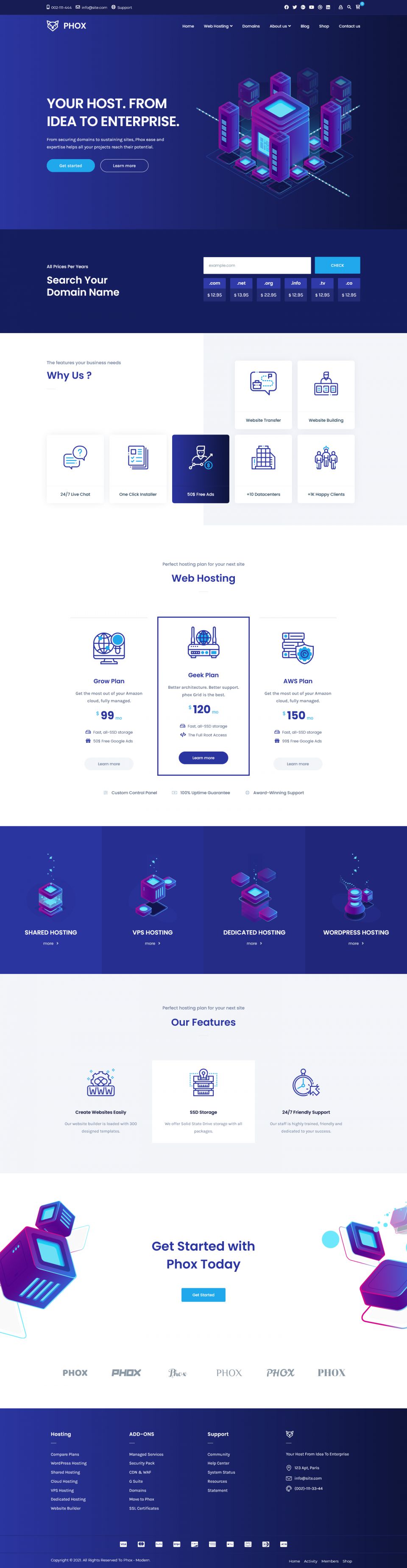 WordPress template ThemeForest Phoxy