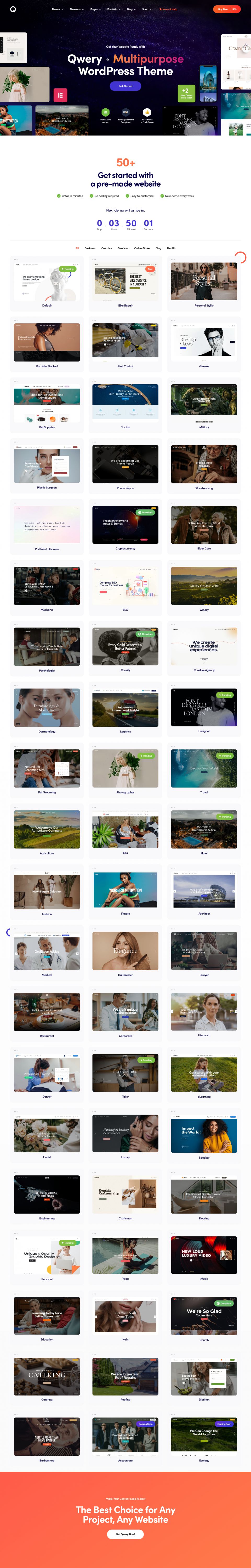 Template ThemeForest Qwery WordPress template ThemeForest Qwery