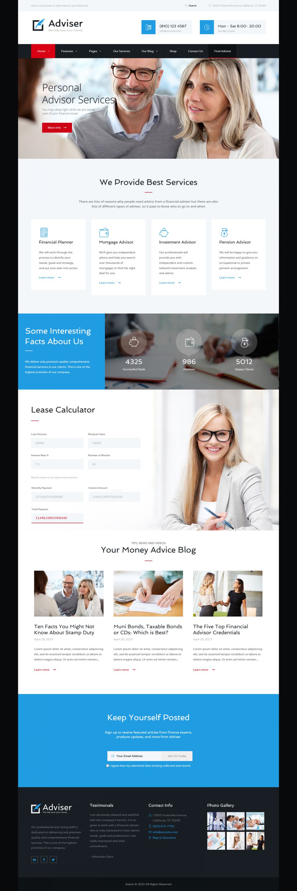 Template ThemeForest Adviser WordPress template ThemeForest Adviser