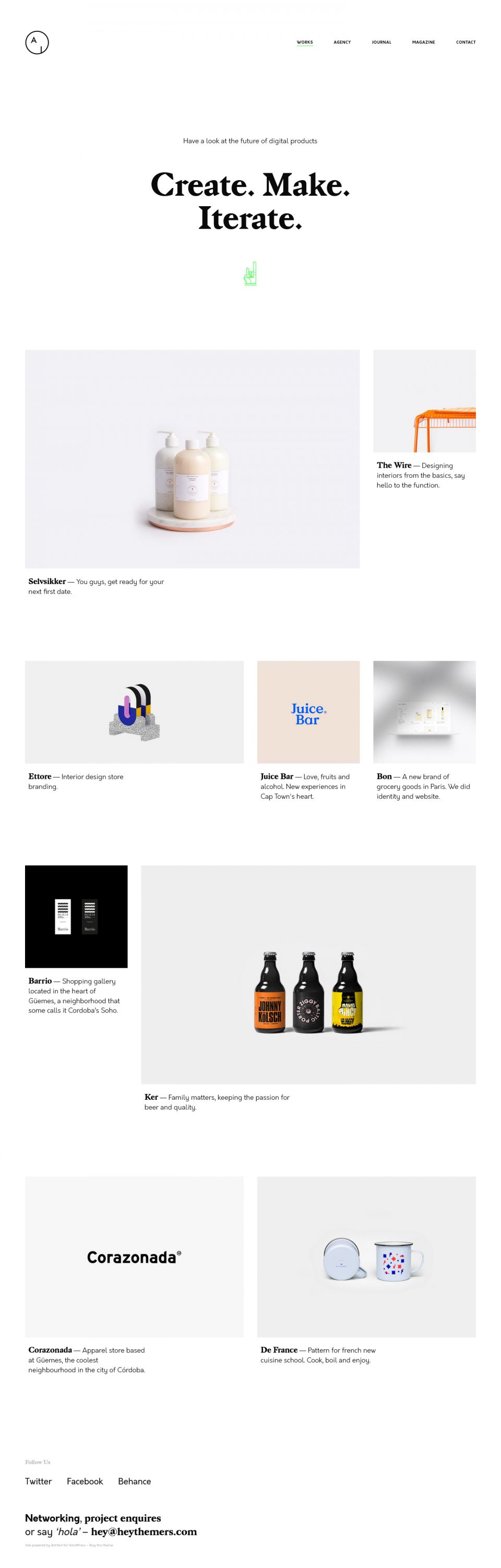 WordPress template ThemeForest Airtifact
