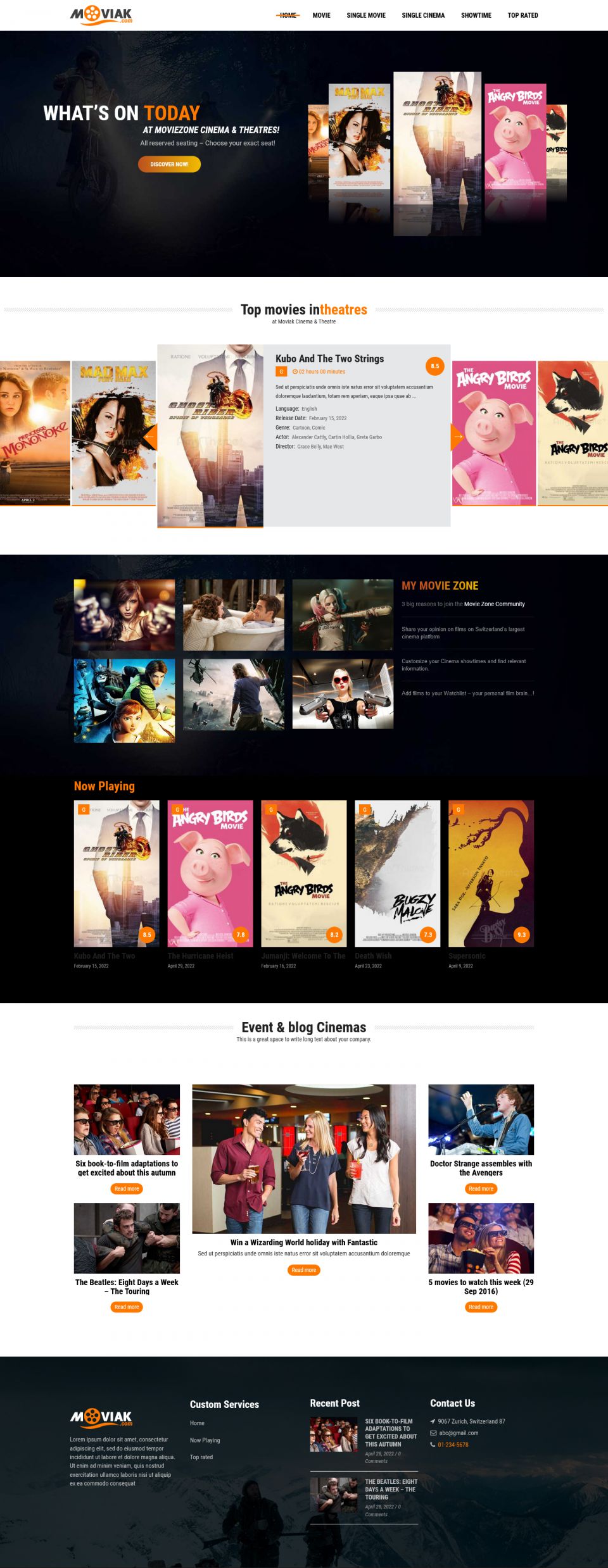 WordPress template ThemeForest AmyMovie