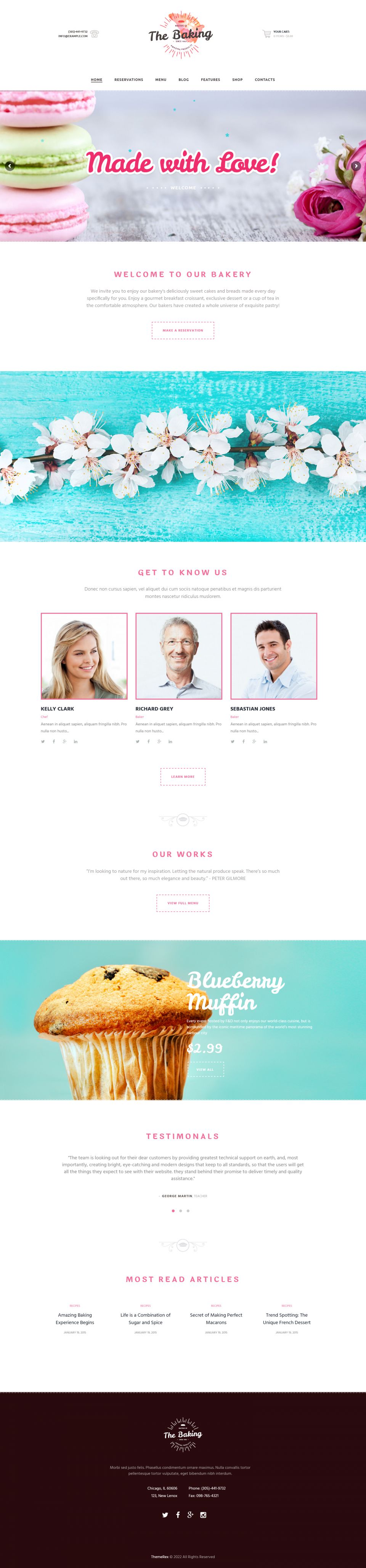 Template ThemeForest Bakery WordPress template ThemeForest Bakery