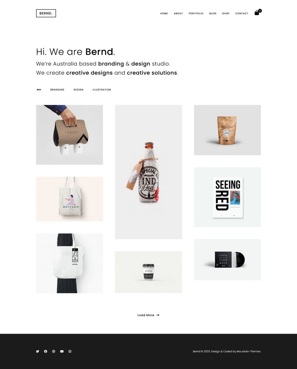 WordPress template ThemeForest Bernd
