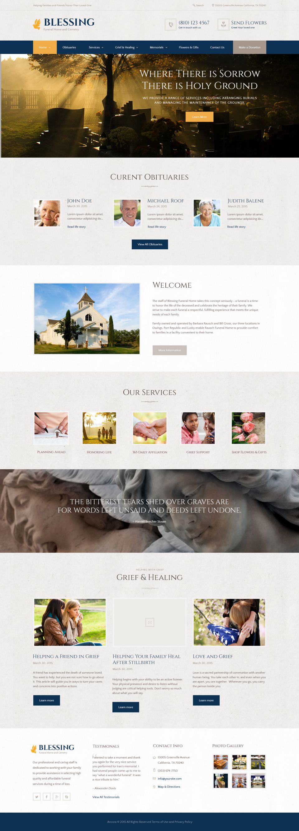 WordPress template ThemeForest Blessing