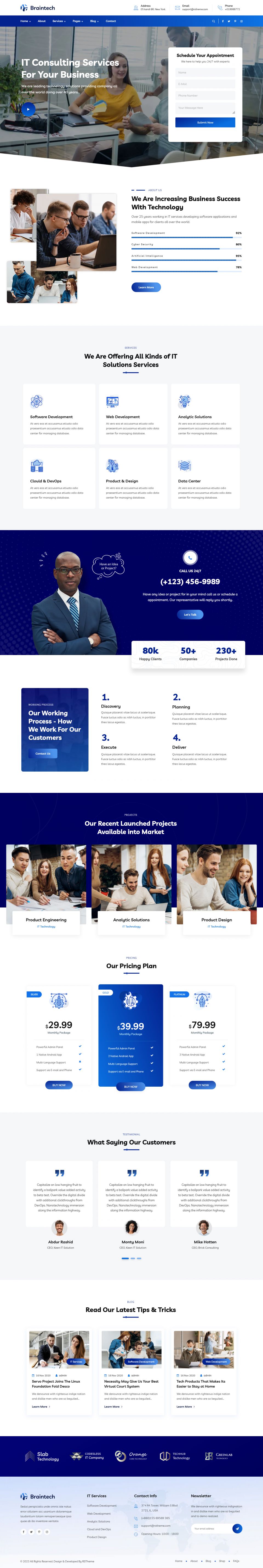 Template ThemeForest Braintech WordPress template ThemeForest Braintech