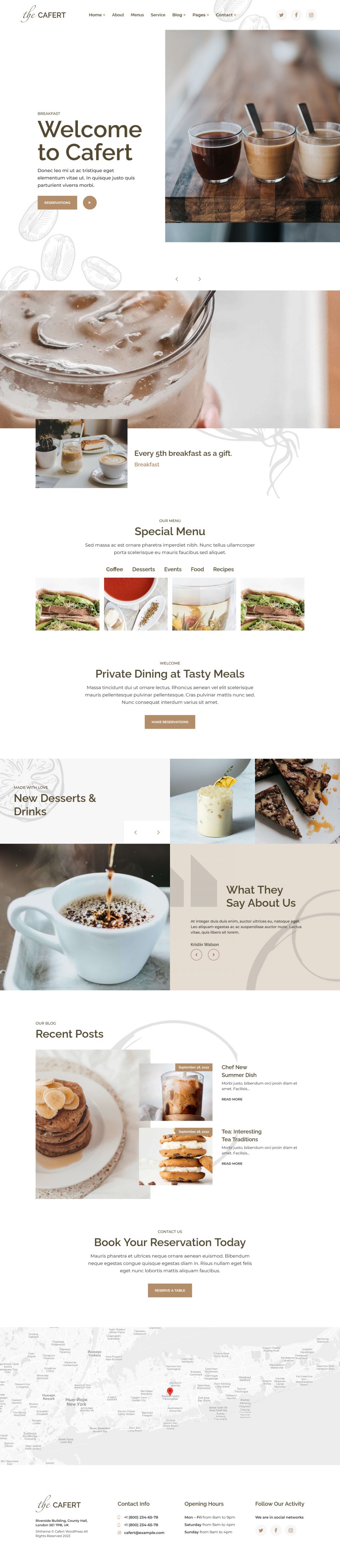 WordPress template ThemeForest Cafert
