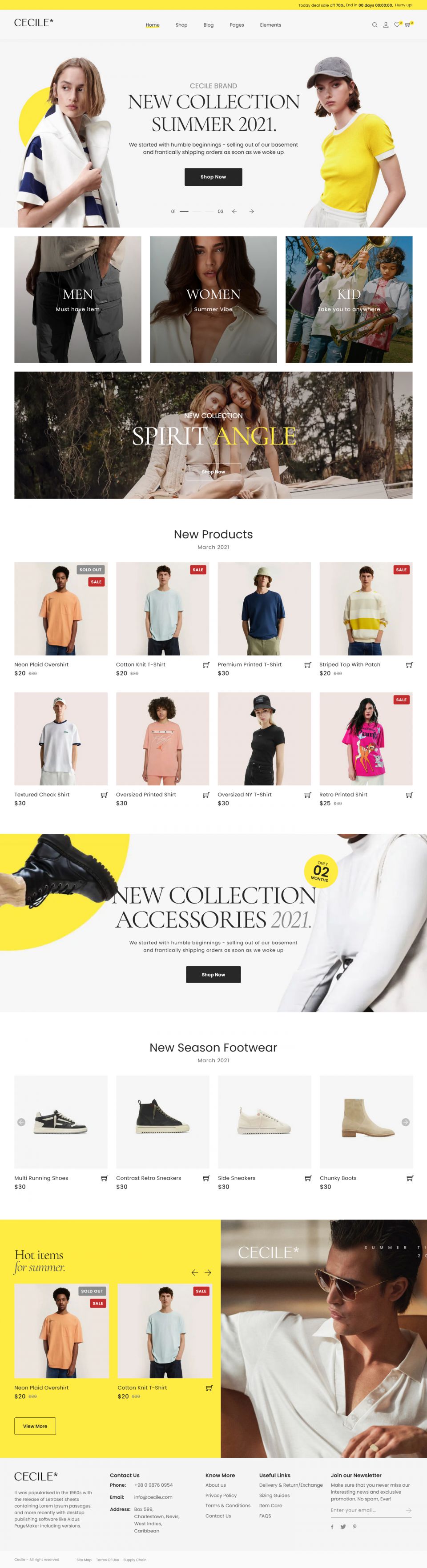 WordPress template ThemeForest Cecile