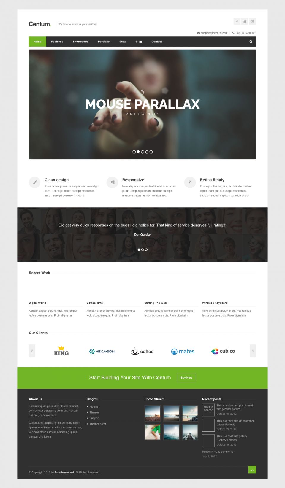 WordPress template ThemeForest Centum