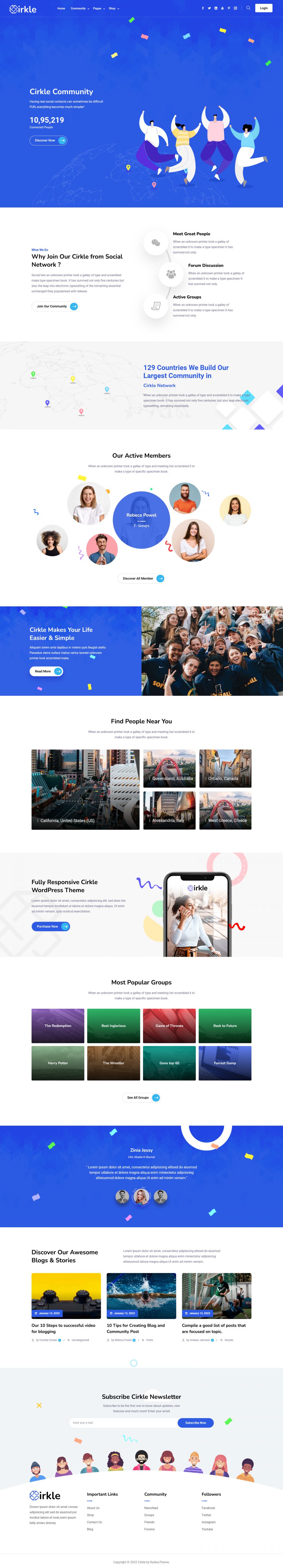 WordPress template ThemeForest Cirkle