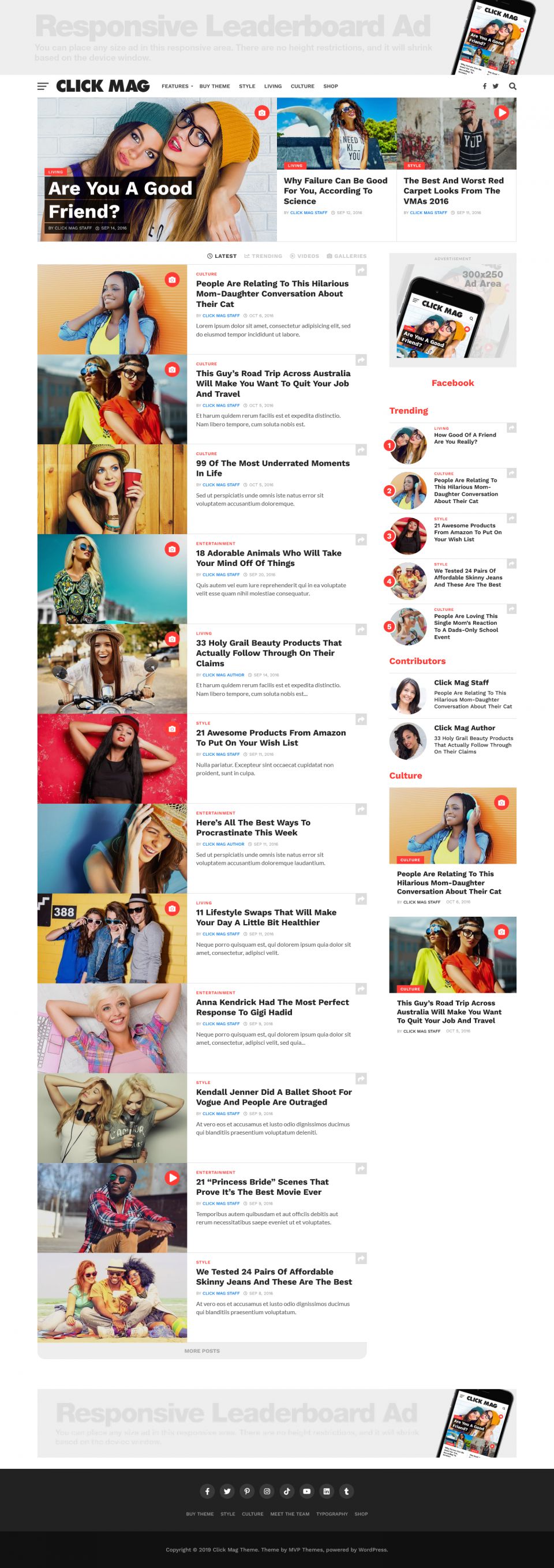 WordPress template ThemeForest Click Mag