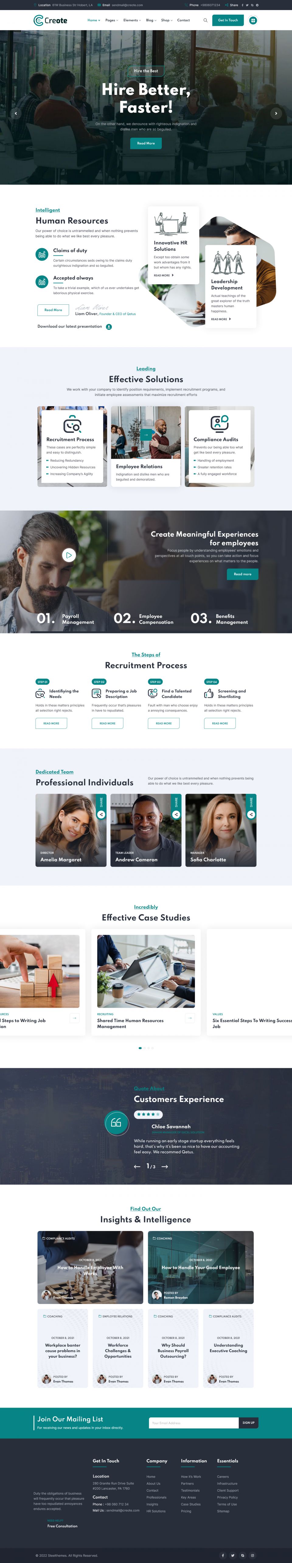 WordPress template ThemeForest Creote