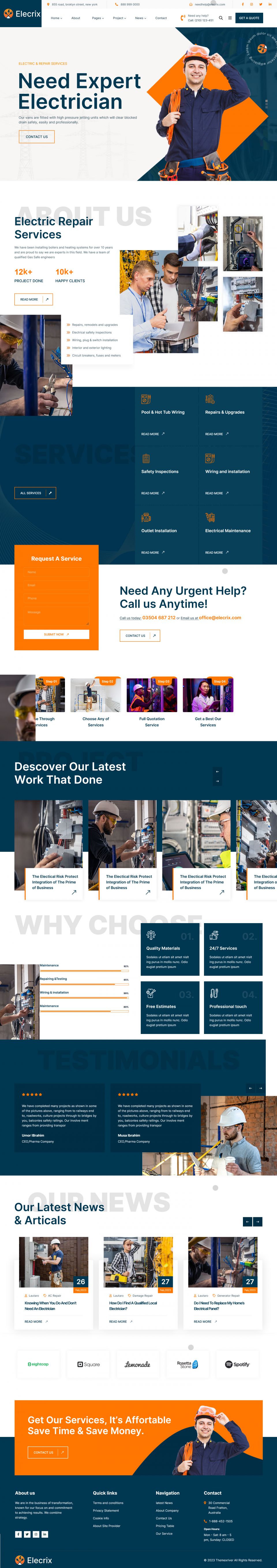 WordPress template ThemeForest Elecrix