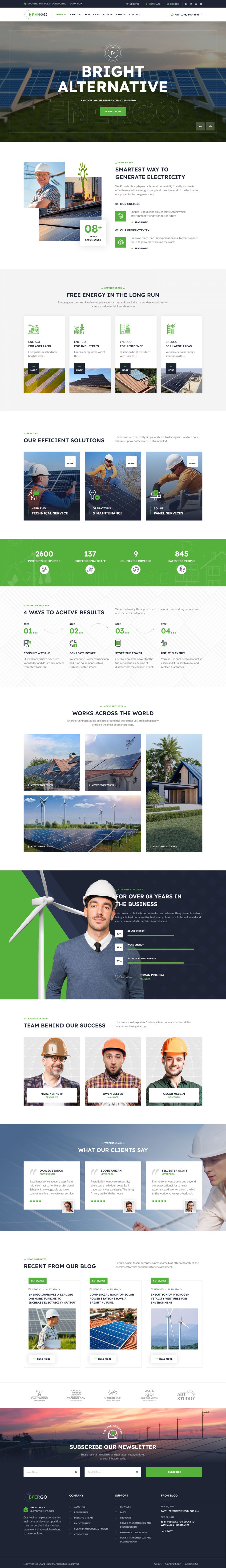 WordPress template ThemeForest Energo