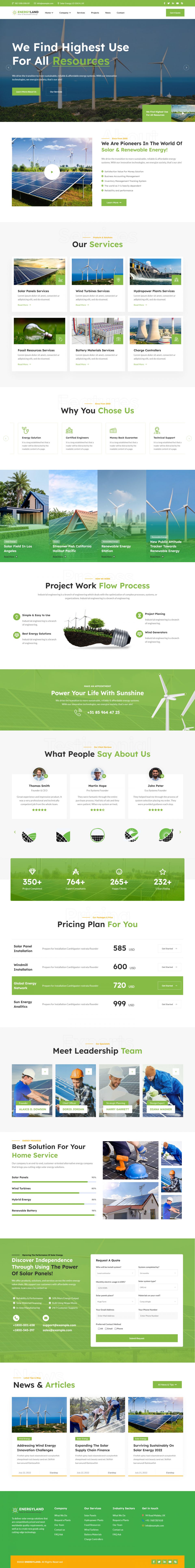WordPress template ThemeForest Energyland