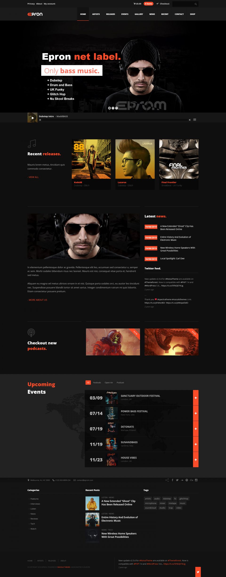 WordPress template ThemeForest Epron