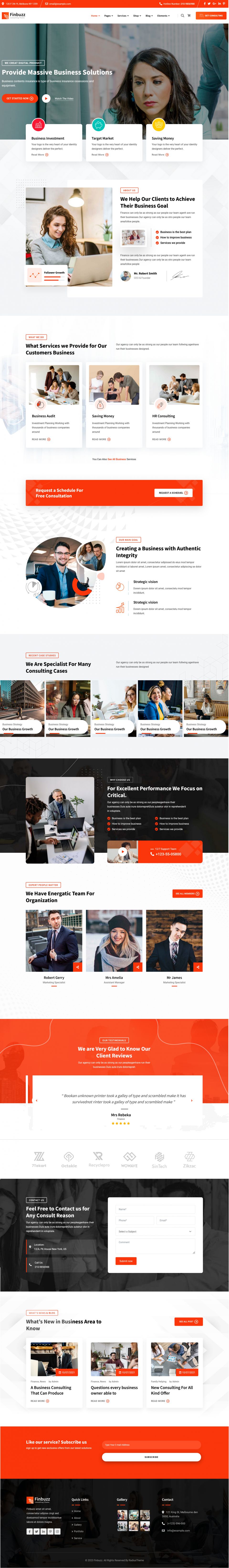 WordPress template ThemeForest Finbuzz