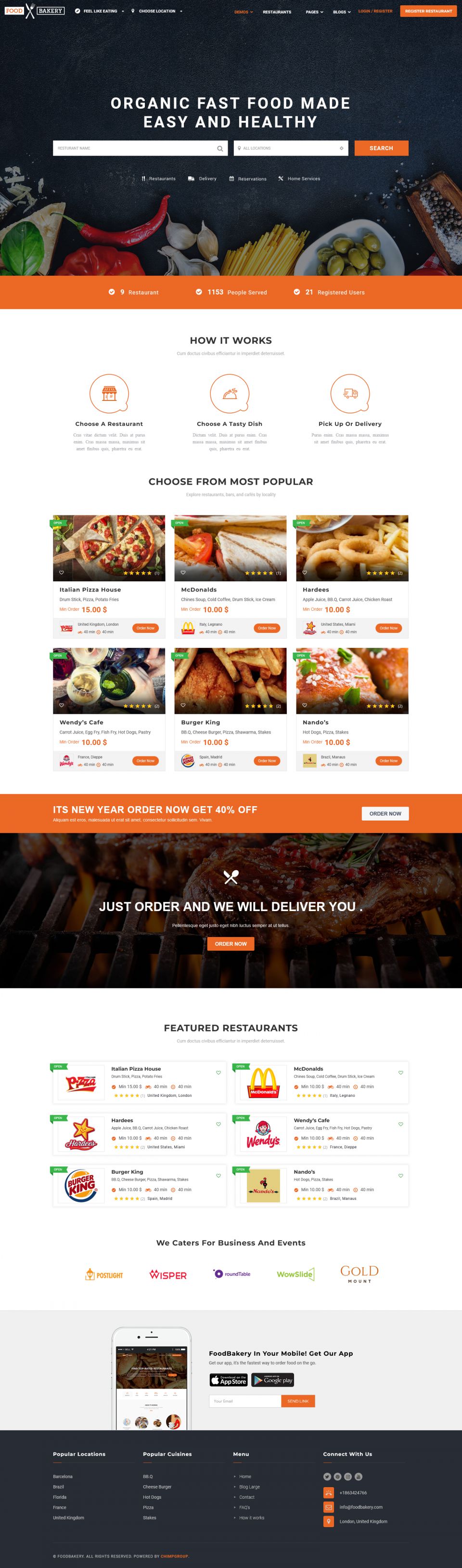 Template ThemeForest FoodBakery WordPress template ThemeForest FoodBakery