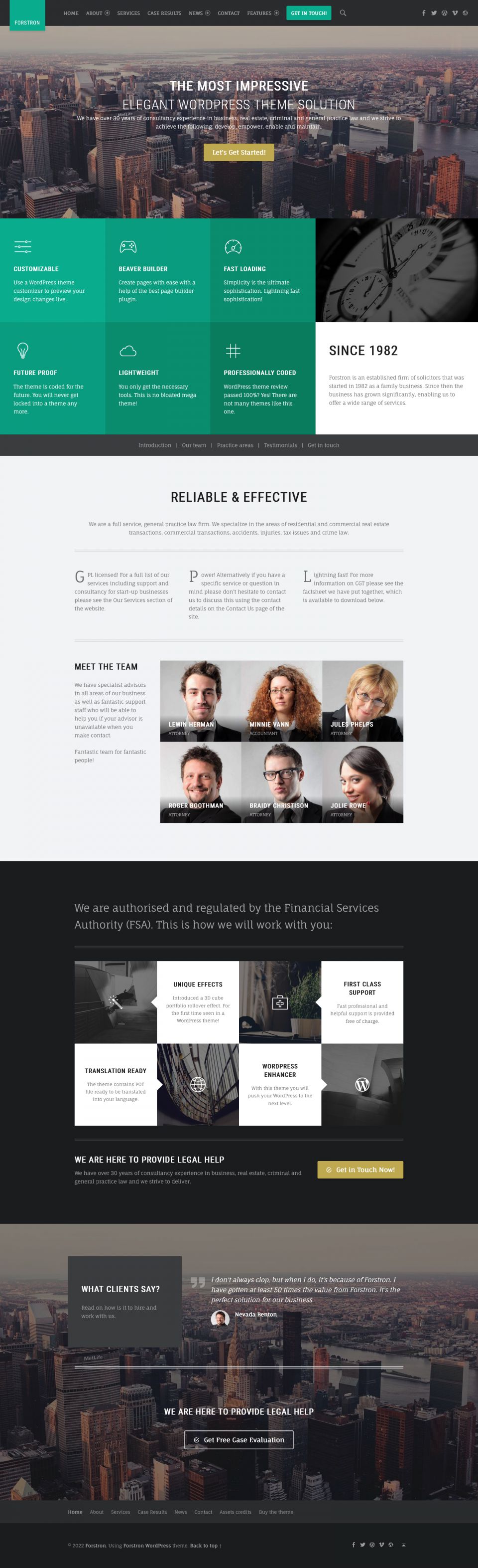 WordPress template ThemeForest Forstron