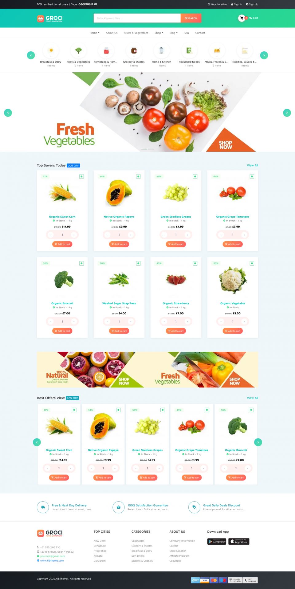 Template ThemeForest Groci WordPress template ThemeForest Groci