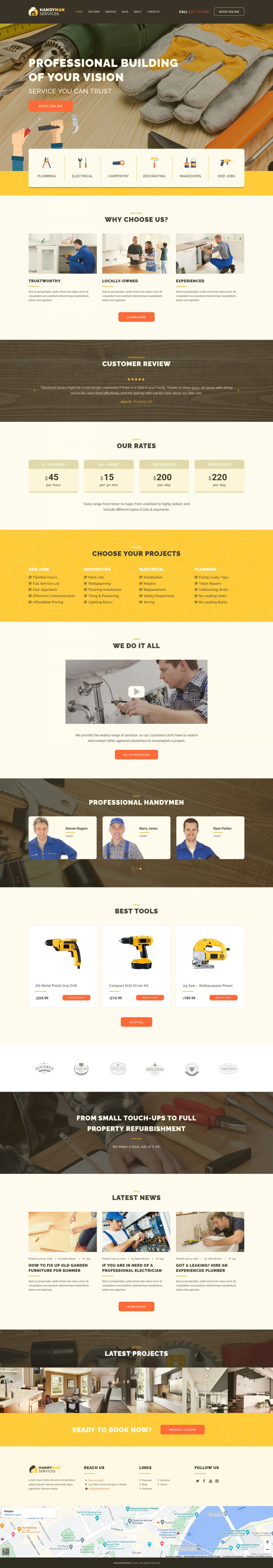 Template ThemeForest Handyman WordPress template ThemeForest Handyman