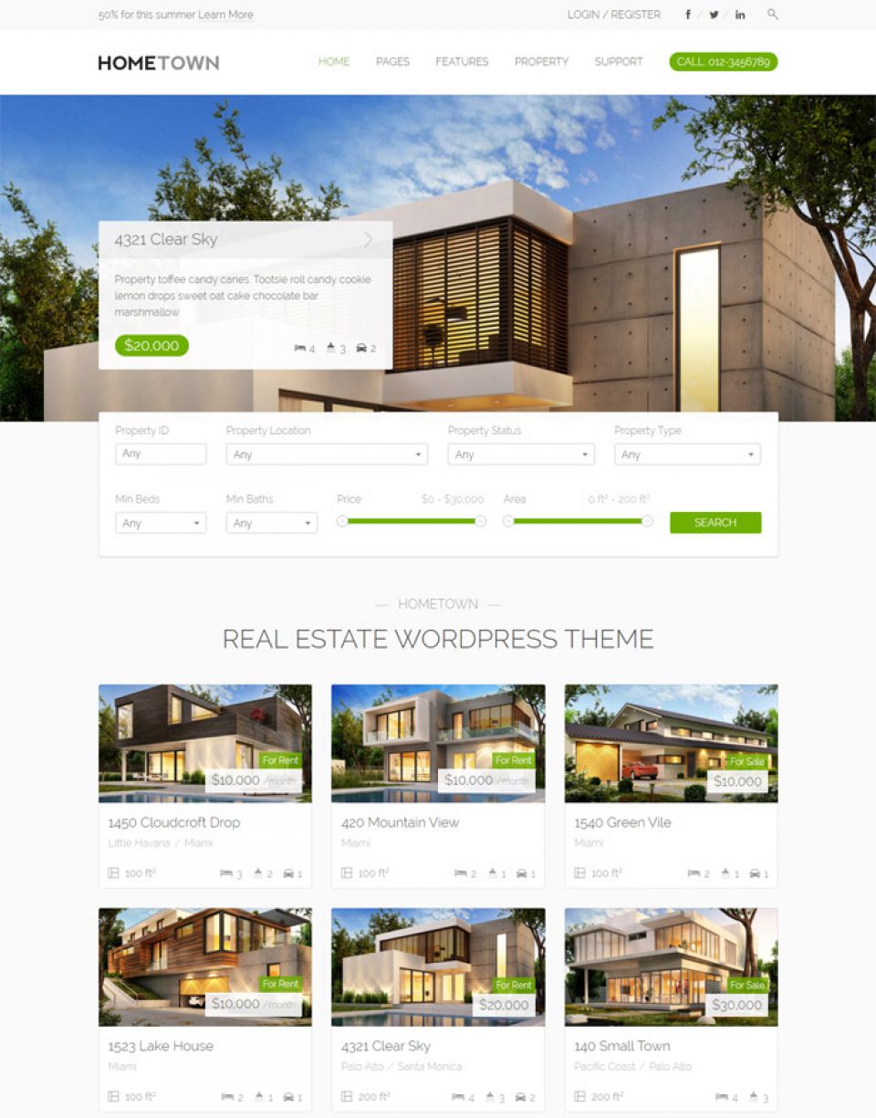 Template ThemeForest Hometown WordPress template ThemeForest Hometown