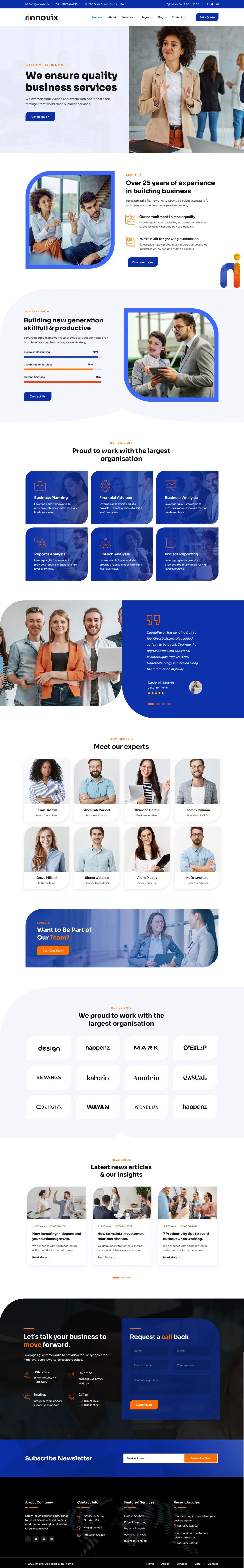 WordPress template ThemeForest Innovix