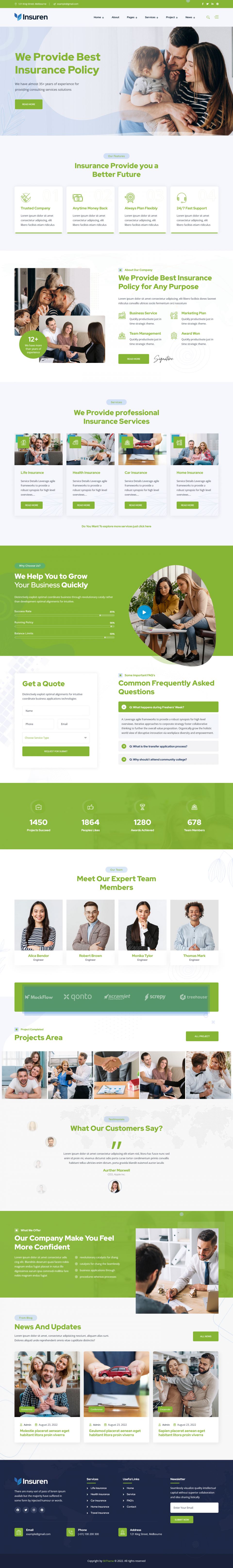 WordPress template ThemeForest Insuren
