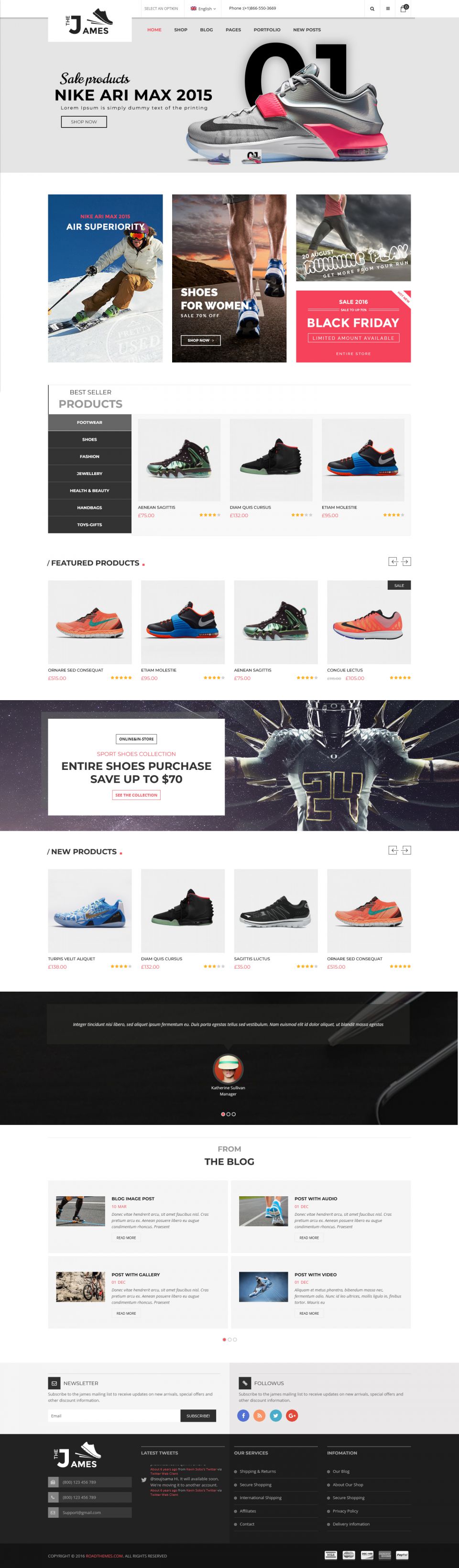 WordPress template ThemeForest James