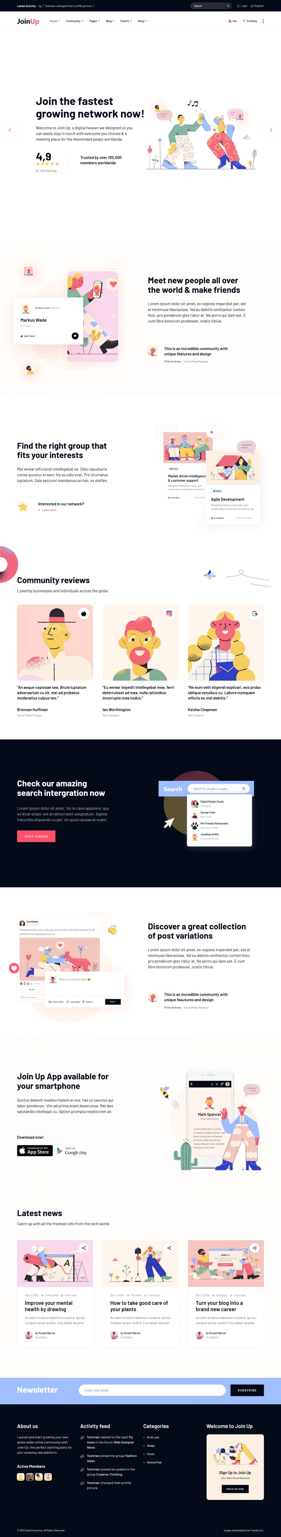 WordPress template ThemeForest Join Up