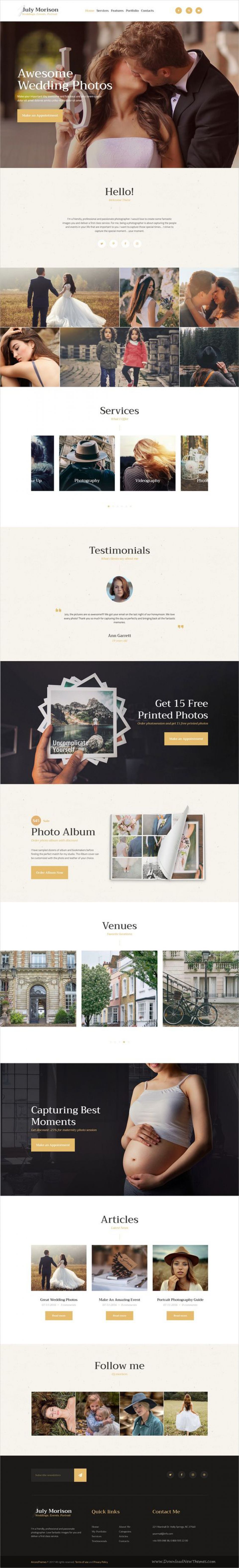 WordPress template ThemeForest July Morison