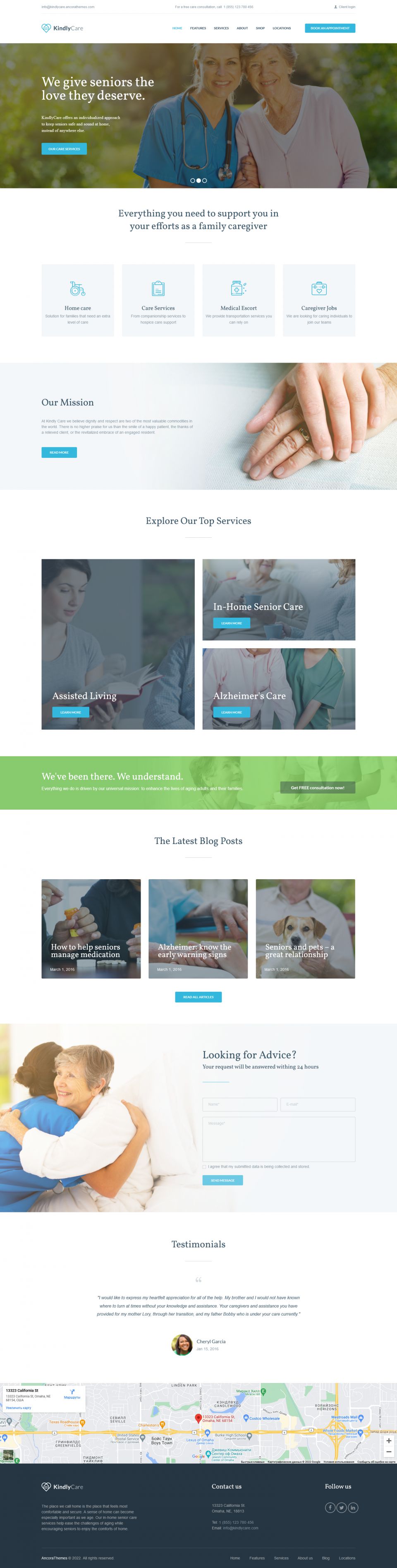 WordPress template ThemeForest KindlyCare
