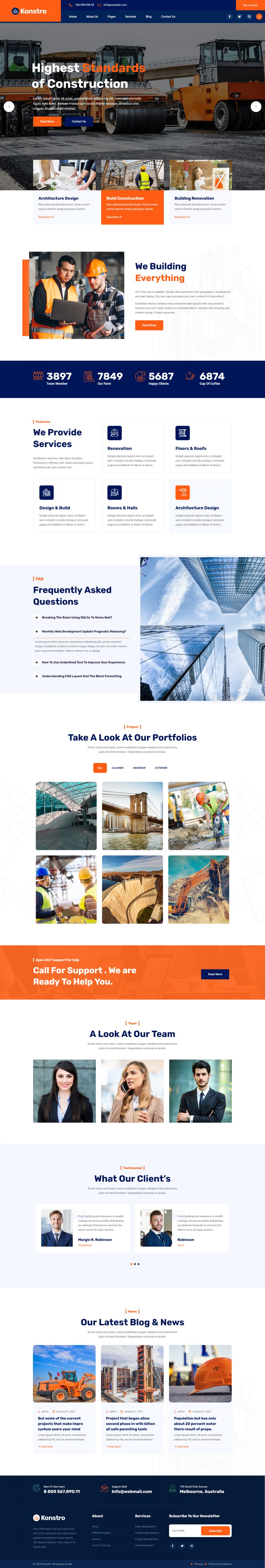 WordPress template ThemeForest Konstro