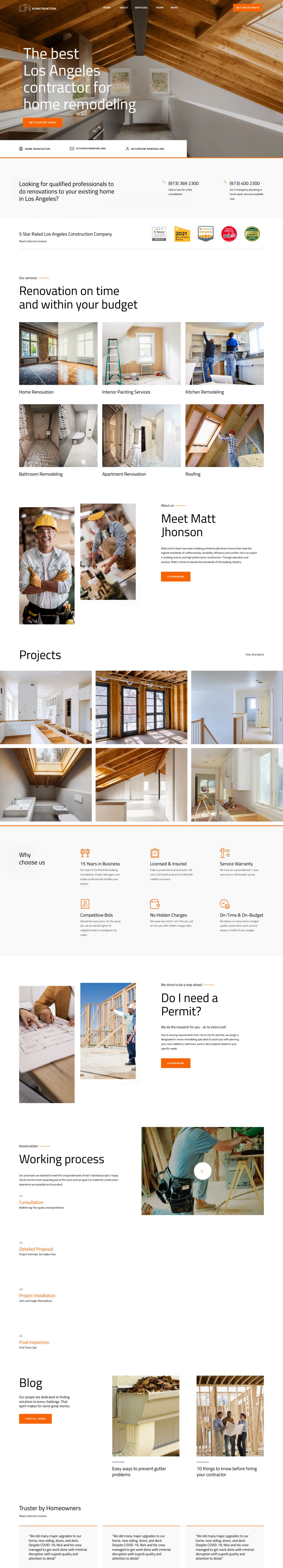 WordPress template ThemeForest Konstruktion