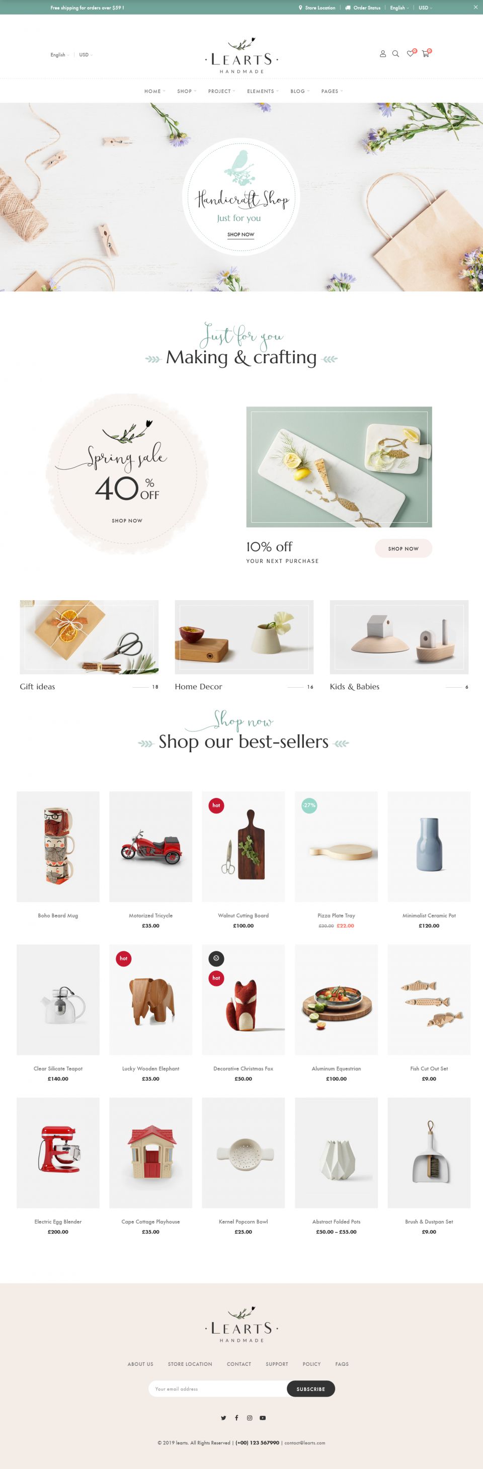 WordPress template ThemeForest LeArts