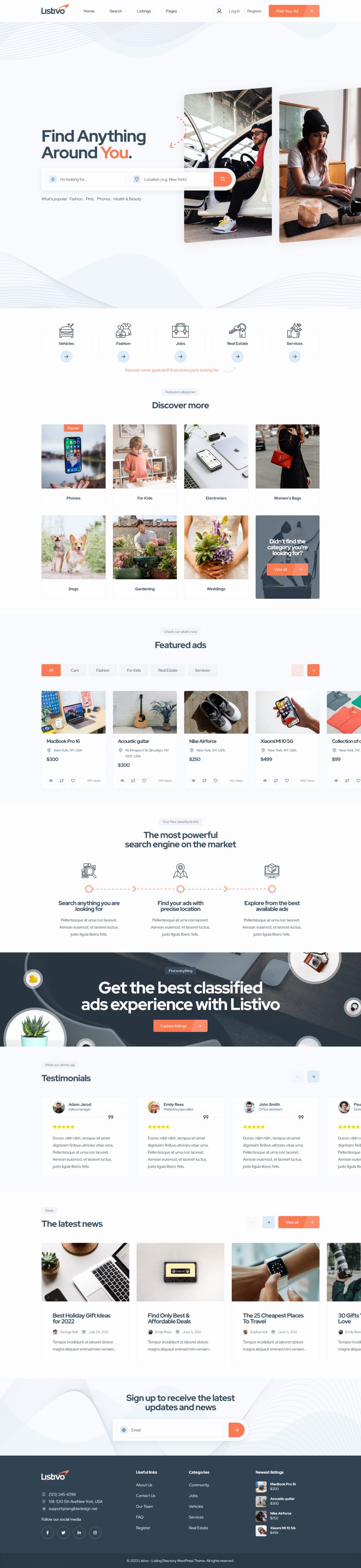WordPress template ThemeForest Listivo