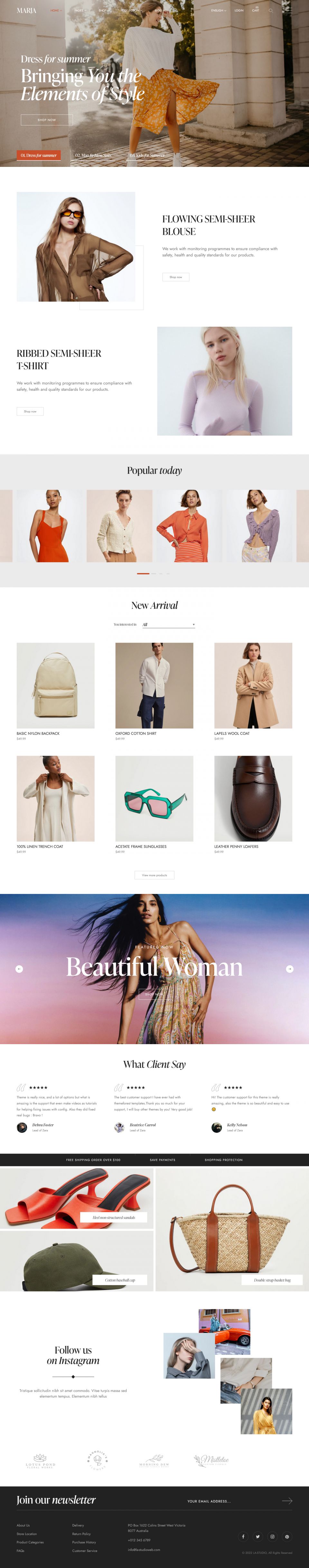 WordPress template ThemeForest Marja