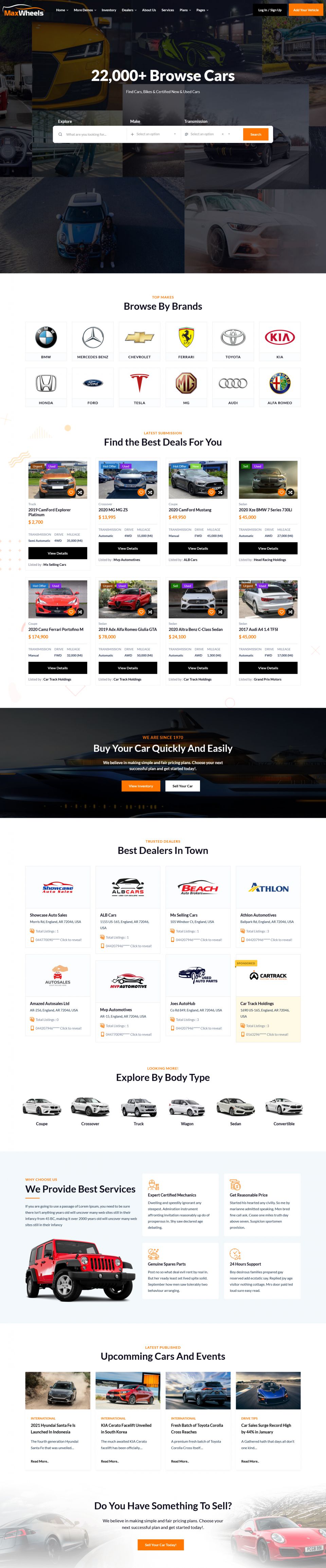 WordPress template ThemeForest Maxwheels