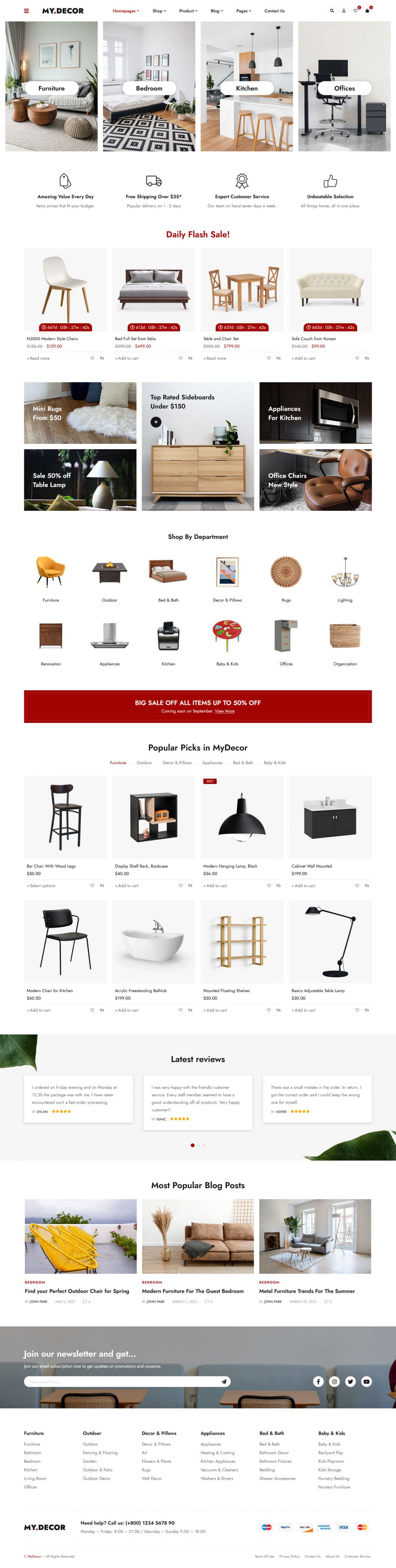 WordPress template ThemeForest MyDecor