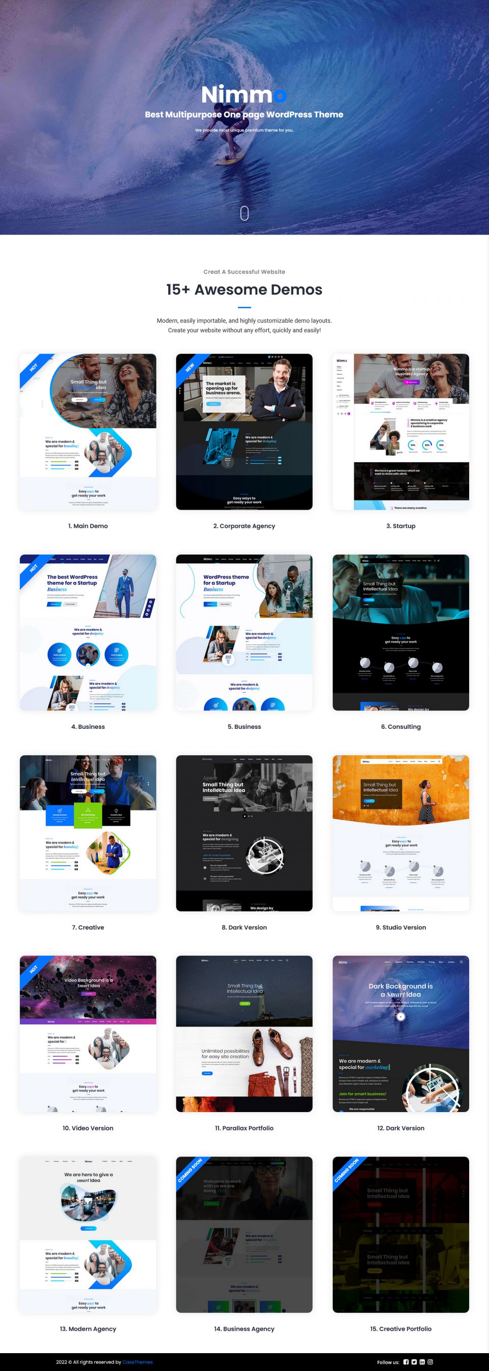WordPress template ThemeForest Nimmo