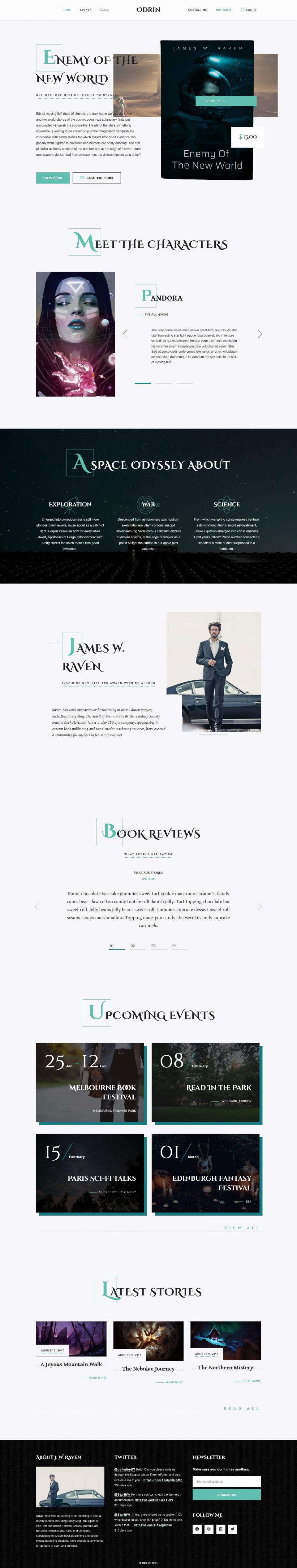 WordPress template ThemeForest Odrin