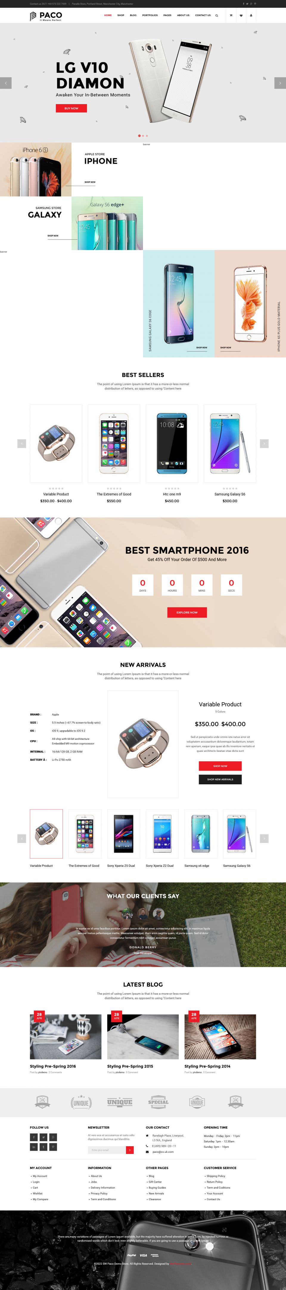 Template ThemeForest Paco WordPress template ThemeForest Paco