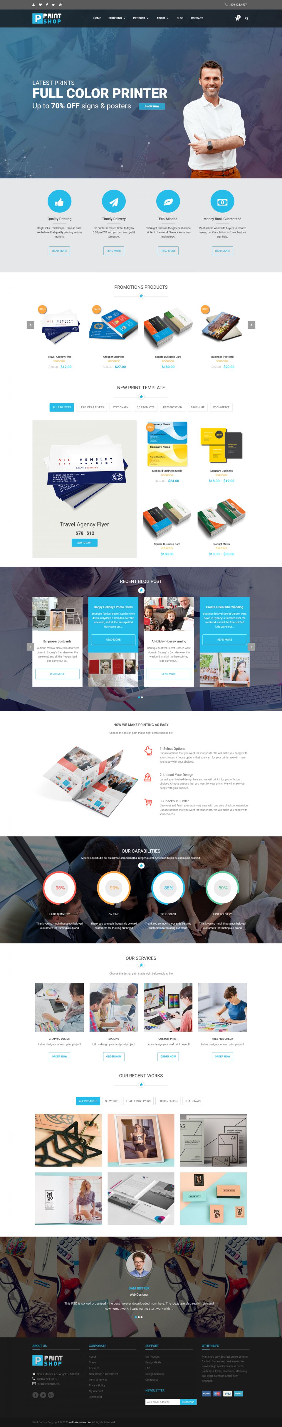 WordPress template ThemeForest Printshop