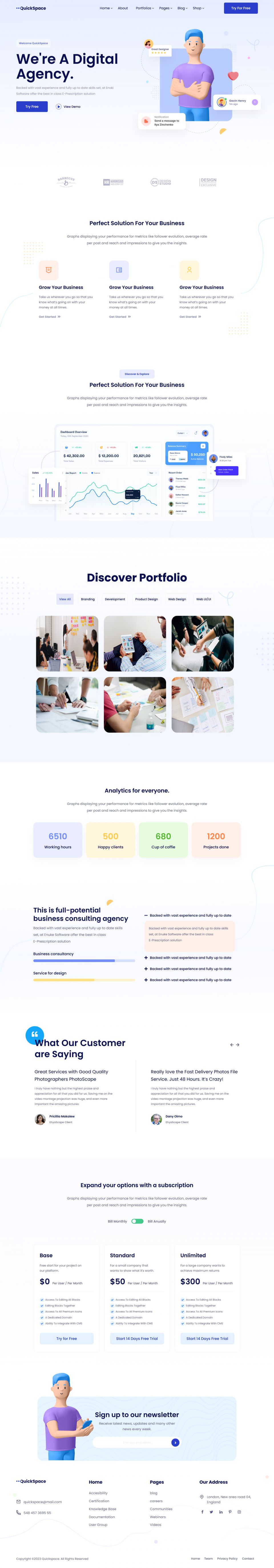 WordPress template ThemeForest QuickSpace