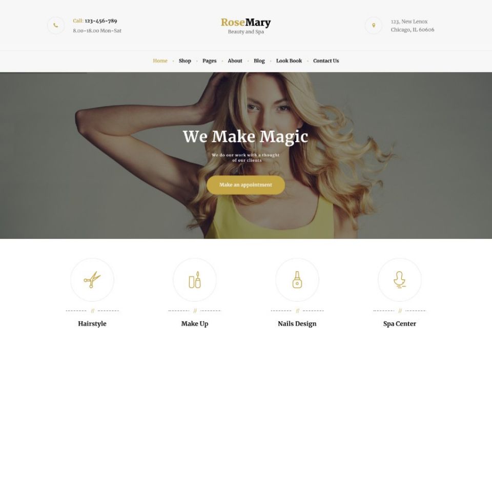 WordPress template ThemeForest RoseMary