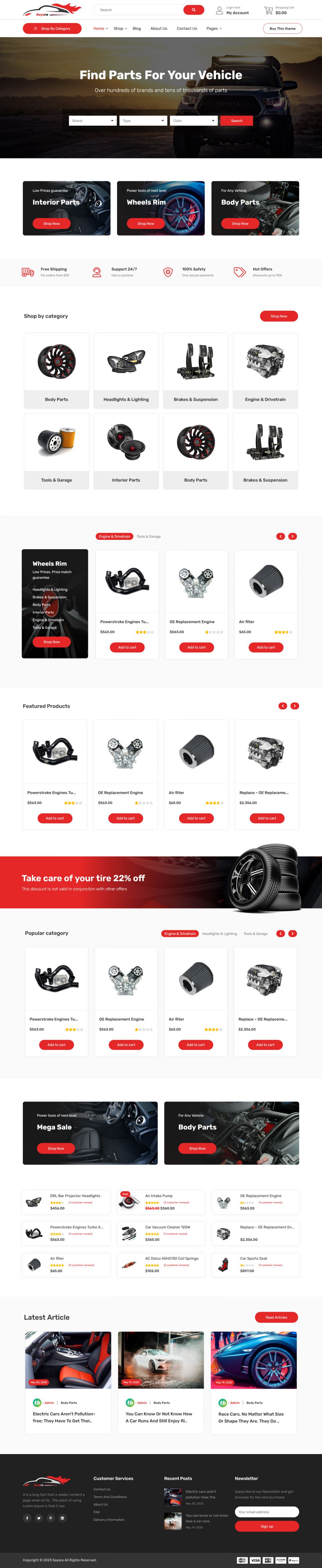 WordPress template ThemeForest Sayara