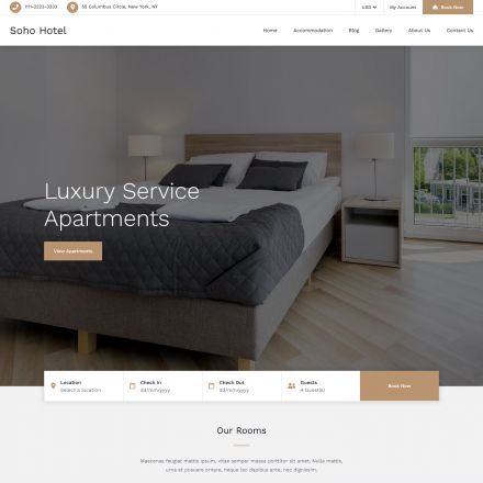 ThemeForest Soho Hotel