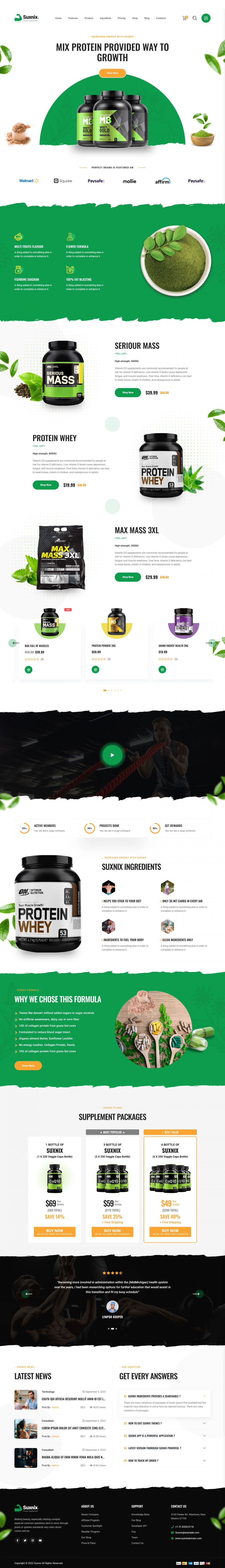 WordPress template ThemeForest Suxnix