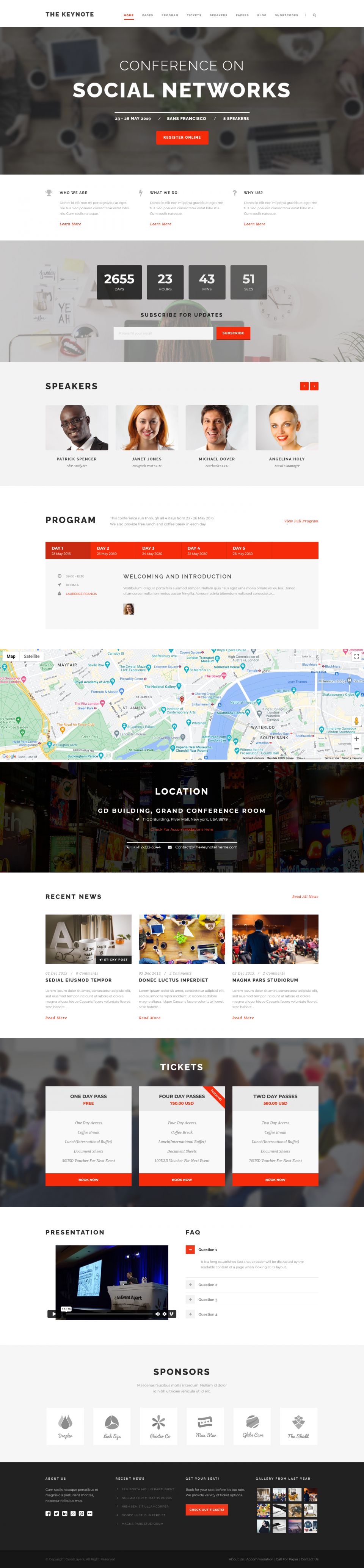 WordPress template ThemeForest The Keynote