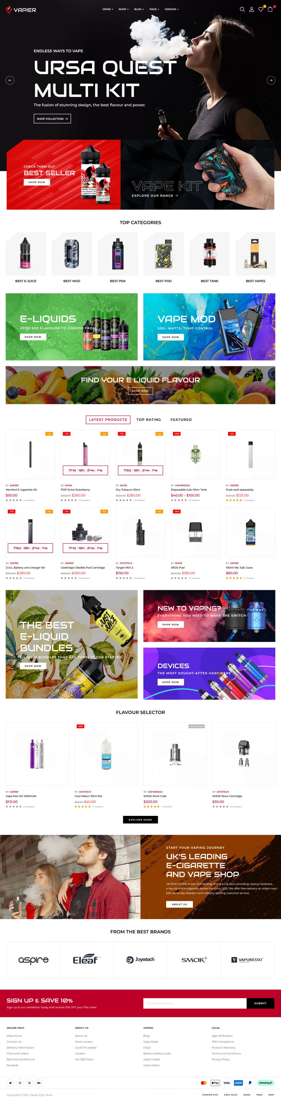 Template ThemeForest Vapier WordPress template ThemeForest Vapier