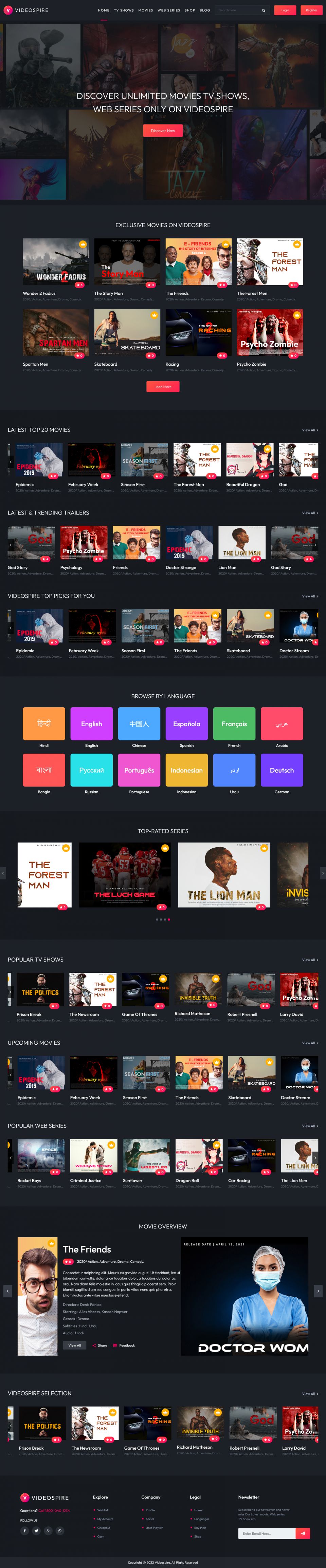 WordPress template ThemeForest Videospire